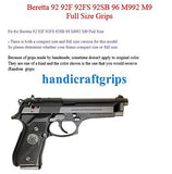 handicraftgrips New Beretta 92 92F 92G 92FS FS 92SB 96 M992 M9 Full Size Grips Full Size White Pearl Color Resin Polymer Polyester Handmade #BFR02