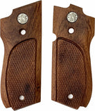 NEW Smith and Wesson S&W Model 39, 52, 439, 539, 639 , 9 Mm, Round Butt Grips Hardwood Checkered Handmade #S3W03