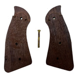 S&W J-Frame Square Butt Grips Handmade – Checkered Hardwood Wood / Silver Medallions | Fits Models 34 35 36 37 38 49 51 640 649 650 651 | Artisan Special Design Sport Grip for Men, Elegant Birthday, Christmas & New Year Gift for Men | JSW16