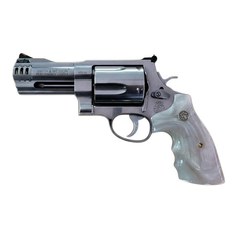 Smith & Wesson K/l Frame Square Butt Revolver Grips White Pearl Polymer Resin Finger Groove Smooth Handmade #Ksr03 KSW KSR