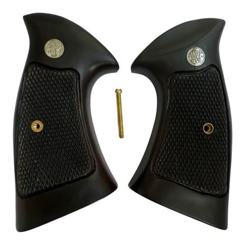 N Frame Square Butt Grips Compatible with Model 20 21 23 24 25 26 27 28 29 57 58 520 610 624 .44 Checkered Hard Wood Handmade by Handicraftgrips #NSW26