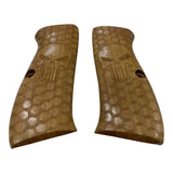 CFW13 ## New grips Cz75 Cz85 CZ SP-01 CZ 75B 75BD CZ75B 75 B grips Laser Logo Full Size Hard wood Hardwood Checkered Handmade Birthday Gift Sport for Men Skull Special Design by handicraftgrips