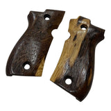 Beretta 81 84 F FS .380 81F 81FS 84F 84FS Custom Wooden Grips Handmade Hard Wood Smooth Finish Replacement Handle Classic Style Collector Birthday Christmas Gift #B8W63