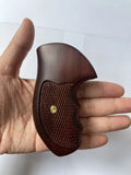 handicraftgrips T2W12## New Taurus Model 85 856 M 85 M85 M856 .38 Special 2" 2 inch Grips Hard Wood Checkered Finger Groove Handmade Handcraft Birthday Gift Fathers Day Sport for Men Man Design