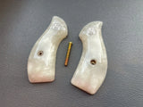 handicraftgrips JRR13## New Smith & Wesson S&W J Frame Round Butt Grips Smooth White Pearl Resin Handmade For Model 242 296 30 31 32 33 34 35 36 37 38 39 317 331 332 337 340 342 350 351 360 386 40 42 43 442 51 60 63 637 638 640 649 650 651 JRW