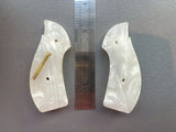 handicraftgrips JRR13## New Smith & Wesson S&W J Frame Round Butt Grips Smooth White Pearl Resin Handmade For Model 242 296 30 31 32 33 34 35 36 37 38 39 317 331 332 337 340 342 350 351 360 386 40 42 43 442 51 60 63 637 638 640 649 650 651 JRW