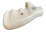 Smith & Wesson K/l Frame Square Butt Revolver Grips White Ivory Polymer Resin Finger Groove Smooth Handmade #Ksr02