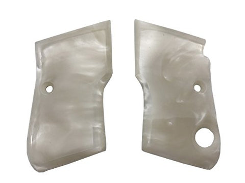 handicraftgrips B9R02## New Beretta 950 950B 950BS .22 Short .25 ACP Cut Out for Safety with Safety Cut Grips Smooth White Pearl Resin Polymer Handmade Beautiful Gift Birthday Christmas Newyears