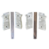 handicraftgrips New Taurus Pt92 Pt99 Pt100 Pt101 Decocker PT pt 92 99 100 101 White Pearl Color Polymer Resin Grips Handmade #Tpr03