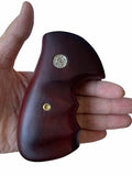 Smith & Wesson K/l Frame Square Butt Revolver Grips Hardwood Finger Groove Checkered Handmade #Ksw05