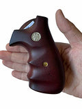 Smith & Wesson K/l Frame Square Butt Revolver Grips Hardwood Finger Groove Checkered Handmade #Ksw05