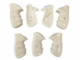 New Rossi Small Frame Square Butt Revolver Grips 67 68 69 71 351 511 515 518 720 971 972 Finger Groove Smooth White Ivory Resin Polymer Polyester Handmade Birthday Newyear Christmas Gift #RSR02