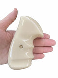 New Rossi Small Frame Square Butt Revolver Grips 67 68 69 71 351 511 515 518 720 971 972 Finger Groove Smooth White Ivory Resin Polymer Polyester Handmade Birthday Newyear Christmas Gift #RSR02