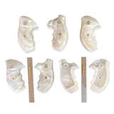 JRR04 ## New Smith & Wesson S&W J Frame Round Butt Bodyguard Grips Silver Medallions White Pearl Resin Checkered Handmade Handcraft Beautiful Gift Newyear Christmas Sport for Men by Handicraftgrips