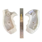 JRR04 ## New Smith & Wesson S&W J Frame Round Butt Bodyguard Grips Silver Medallions White Pearl Resin Checkered Handmade Handcraft Beautiful Gift Newyear Christmas Sport for Men by Handicraftgrips