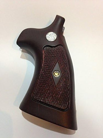 New Smith & Wesson S&w N Frame Square Butt Grips Checkered Hardwood Handmade
