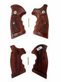 handicraftgrips New Smith & Wesson S&W N Frame Square Butt Grips Silver Medallions Checkered Finger Groove Hardwood Hard Wood Handmade Beautiful Sport for Men Birthday Newyear Nsw31