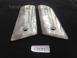 New Cz 2075 Rami Pistol Grips Smooth White Pearl Color Polymer Resin Handmade #Crr02
