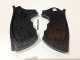 New Smith & Wesson S&w K/l Frame Round Butt Revolver Finger Groove Grips Checkered African Black Wood Handmade