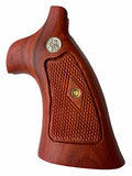 handicraftgrips New Smith & Wesson N Frame Square Butt Grips Diamond Checkered Hardwood Open Back