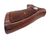 handicraftgrips NSW46## New Smith & Wesson S&W N Frame Square Butt Grips Silver Medallions Checkered Finger Groove Hardwood Wood Handmade Handcraft Sport for Men Birthday New Year