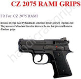 handicraftgrips New Cz 2075 Rami Pistol Grips Checkered Hardwood Handmade