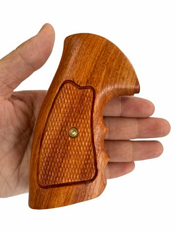handicraftgrips New Rossi Small Frame Square Butt Revolver Grips Checkered Hardwood Handmade