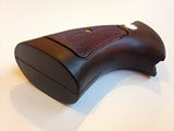 New Smith & Wesson S&w N Frame Round Butt Diamond Checkered Grips Open Back Smooth Hardwood Handmade