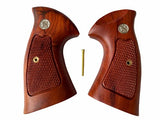 handicraftgrips New Smith & Wesson S&W N Frame Square Butt Grips Silver Medallions Checkered Finger Groove Hardwood Hard Wood Handmade Beautiful Sport for Men Birthday Newyear Nsw36