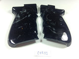 New Cz 83 82 Cz83 Cz82 Grips Black Pearl Polymer Resin Smooth Handmade #C8R01