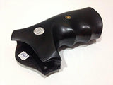 New Smith & Wesson S&w K/l Frame Round Butt Revolver Finger Groove Grips Checkered African Black Wood Handmade