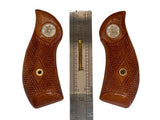 New Smith & Wesson S&w J Frame Round Butt Bodyguard Grips Checkered Hardwood Handmade #JRW06