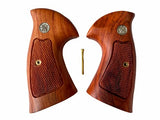 handicraftgrips New Smith & Wesson N Frame Square Butt Grips Checkered Hardwood Open Back #Nsw14