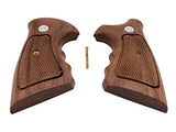 handicraftgrips Nsw22## New Smith & Wesson S&W N Frame Square Butt Grips Silver Medallions Checkered Finger Groove Hardwood Wood Handmade Handcraft Sport for Men Birthday New Year