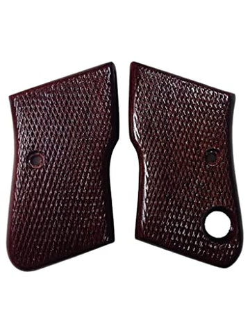 Beretta 950 950B .22 Short .25 ACP Grips grips All Checkered hardwood No Safety Cut without safety cut handmade beautiful #B9W04