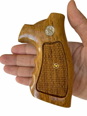 handicraftgrips KSW90## New Smith & Wesson K/L S&W K L Frame Square Butt Revolver Grips Hard Wood Smooth Open Back Handmade Sport for Men Birthday Beautiful Handcraft Luxury Gift