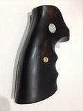 New Smith & Wesson S&w K/l Frame Round Butt Revolver Finger Groove Grips Checkered African Black Wood Handmade