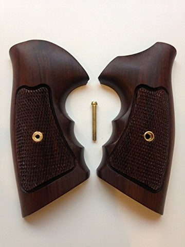thumbnail image 2 of Smith & Wesson K/l Frame Square Butt Revolver Grips Hardwood Finger Gr... 2 of 14