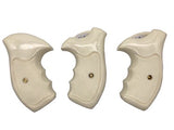 handicraftgrips NRR07## New Smith & Wesson S&W N Frame Round Butt Grips 22 25 29 325 327 329 520 610 625 627 629 White Ivory Color Polymer Resin Smooth Finger Groove Handcraft Special Birthday Gift
