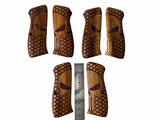 New grips Cz75 Cz85 CZ SP-01 CZ 75B 75BD CZ75B 75 B grips Lazer Full Size Hard wood Hardwood Checkered Handmade Birthday Gift Sport for Men #Cfw11