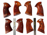 New Smith & Wesson N Frame Square Butt Grips Checkered Hardwood Finger Groove #Nsw11