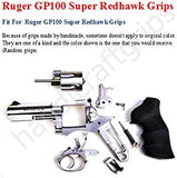 handicraftgrips GPW40## New Ruger GP100 Super Redhawk Grips Checkered Laser Flower Engraved Hard Wood Finger Groove Handmade Birthday Newyear Christmas Gift Sport for Men Fathers Day Handcraft By