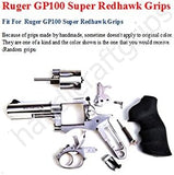 handicraftgrips New Ruger GP100 Super Redhawk Grips Checkered Hardwood Hard Wood Finger Groove Handmade Birthday Newyear Sport for Men for him Special Design Handcraft GPW18