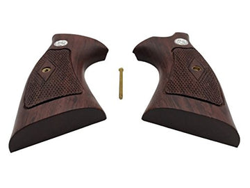 New Fnger groove Hardwood Grps for S&W K/L Frame Round Butt 686