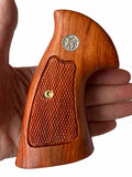 New Smith & Wesson N Frame Square Butt Grips Checkered Hardwood Finger Groove #Nsw11