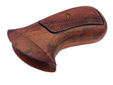 S&W J-Frame Square Butt Grips Handmade – Checkered Hardwood Wood / Silver Medallions | Fits Models 34 35 36 37 38 49 51 640 649 650 651 | Artisan Special Design Sport Grip for Men, Elegant Birthday, Christmas & New Year Gift for Men | JSW23