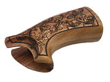 handicraftgrips KRW74## New Smith & Wesson S&W K/L K L Frame Round Butt Grips Hard Wood Laser Logo Checkered Open Back Silver Medallions Handmade Sport Men Birthday Newyear Christmas