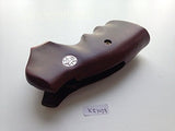 Smith & Wesson K/l Frame Round Butt Revolver Grips Hardwood Finger Groove Checkered Handmade #Krw08