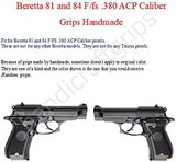 handicraftgrips B8W35## New Beretta 81 and 84 F/fs .380 81F 81FS 84F 84FS Grips Hard Wood Laser Logo Checkered Handmade Handraft Gift Birthday Christmas Newyear Sport for Men Skull Special Design