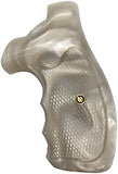 handicraftgrips NRR08## New Smith & Wesson S&W N Frame Round Butt Grips 22 25 29 325 327 329 520 610 625 627 629 White Ivory Color Polymer Resin Smooth Finger Groove Handcraft Special Birthday Gift  NRW